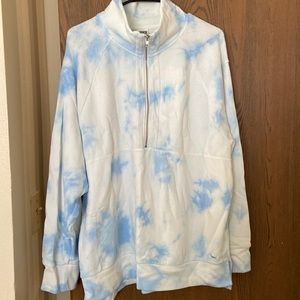 PINK tie dye quarter zip